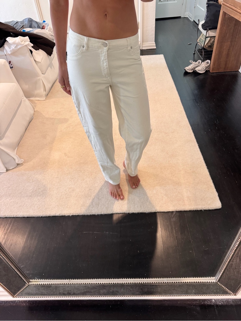 DL1961 Women’s Boyfriend Jeans in Off-White
